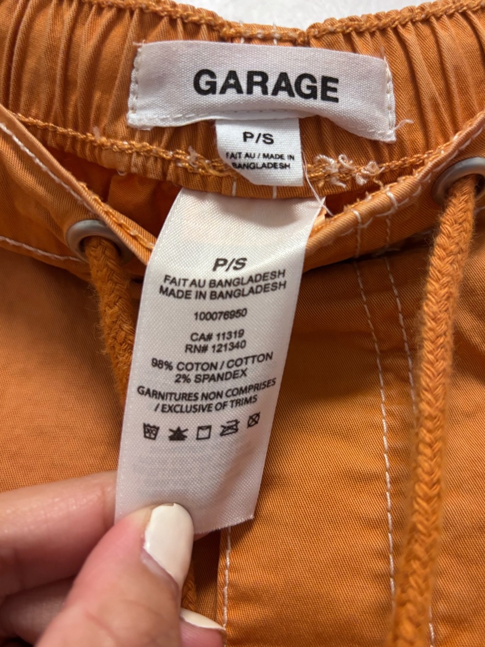 FREE w/ Purchase Garage Rust-Brown Cargo Joggers with Drawstring Waist - Picture 2 of 8